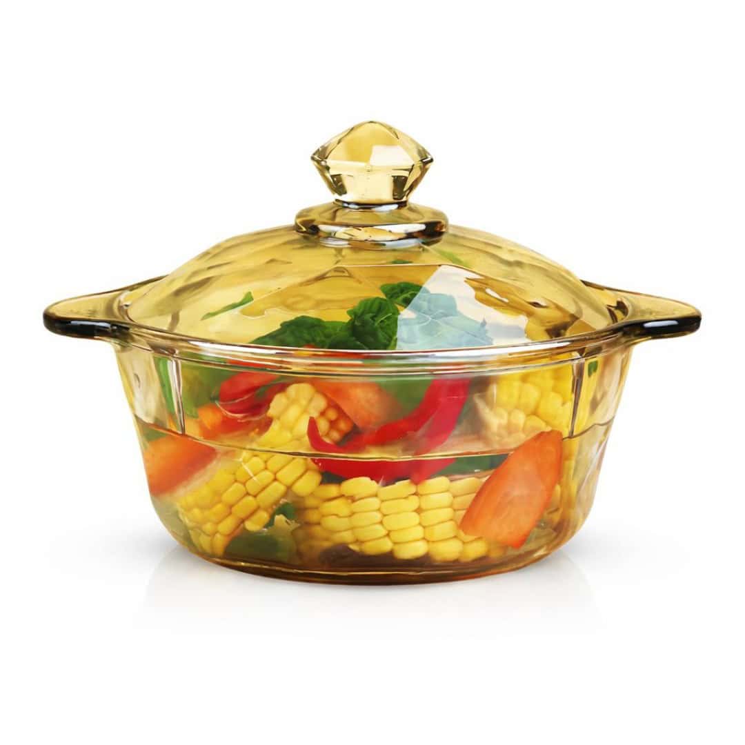 BOL CU CAPAC 900ML, STICLA A16519 1 Bol cu capac din sticlă 900 ml MagCasa – Bol termorezistent pentru bucătărie și casă