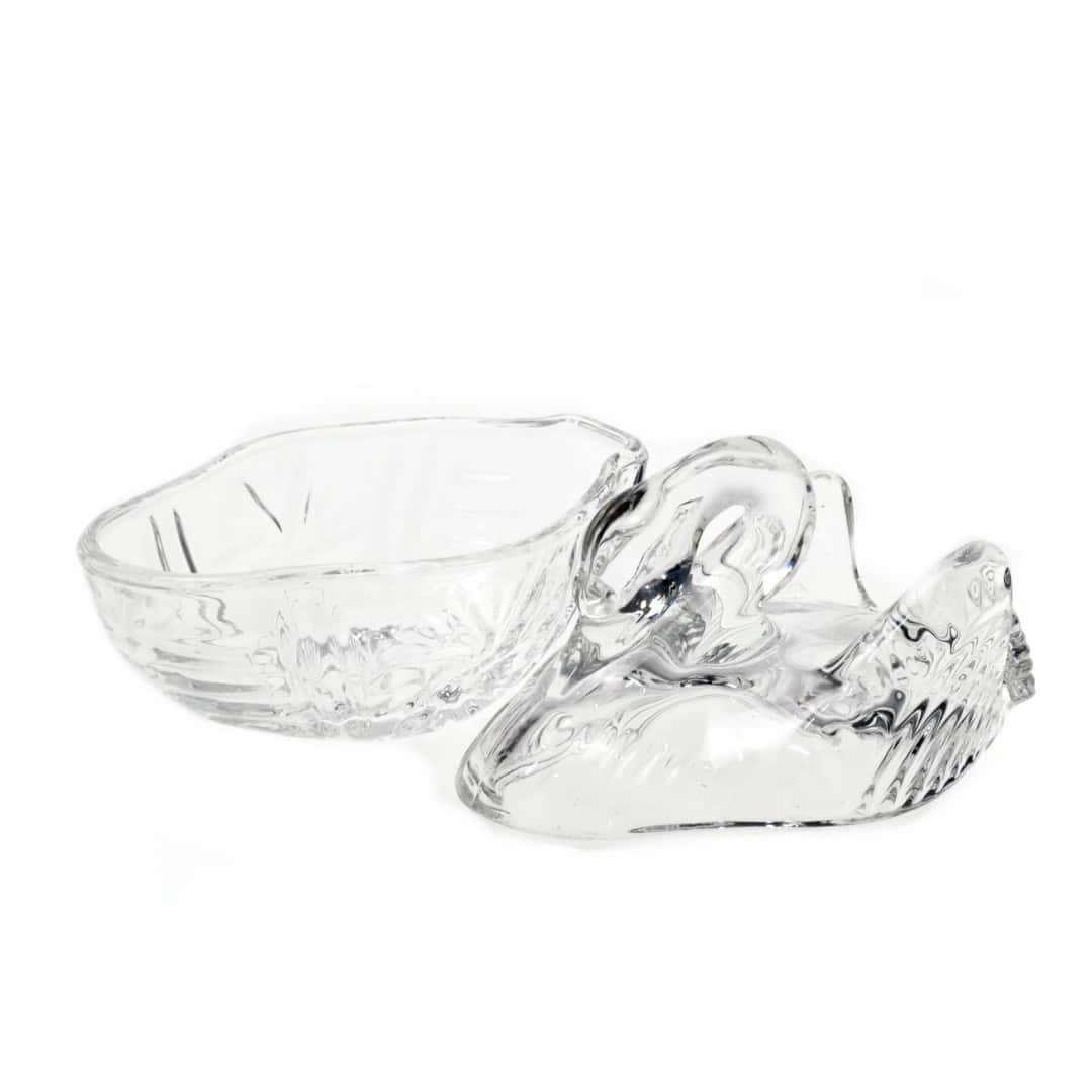 Bombonieră Decorativă Din Sticlă Tip Lebădă – A08729 Bombonieră Decorativă Din Sticlă Tip Lebădă – A08729