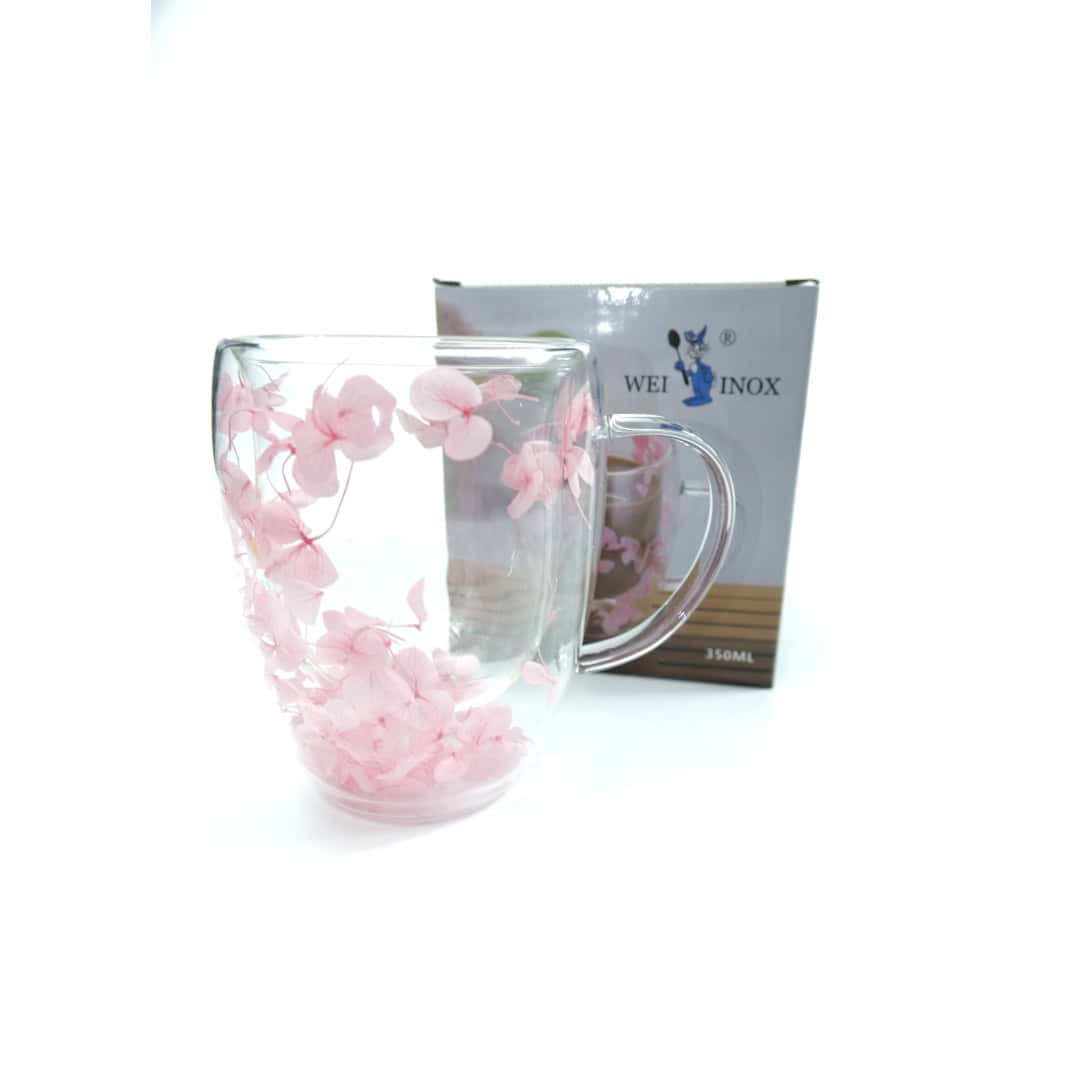 Cana Cafea Decorativa Sticla Perete Dublu 350 Ml A16138