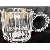 Cană Sticlă Cu Mâner Decorativ – A15508 Cană Sticlă Cu Mâner Decorativ – A15508