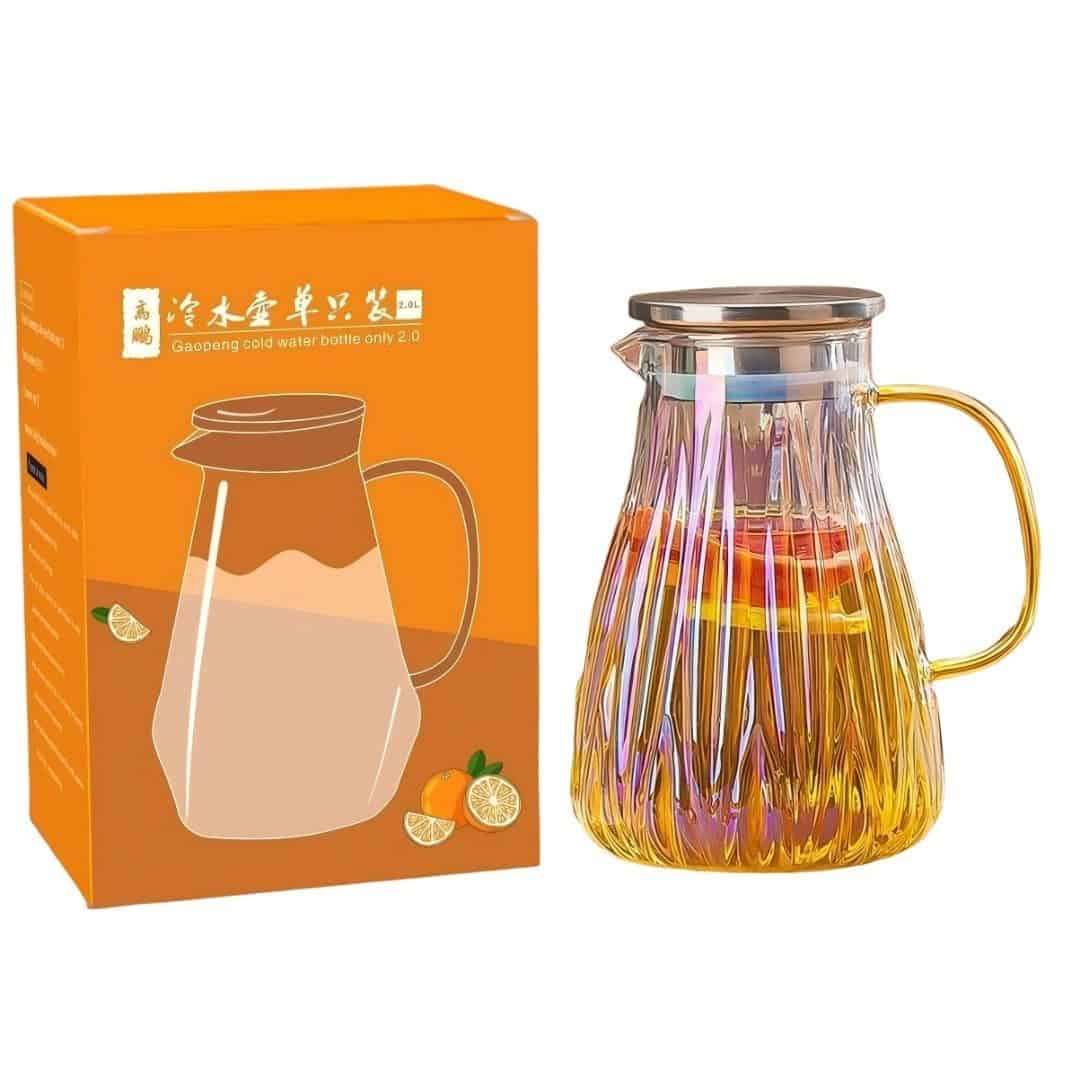 Carafa Limonada Sticla Cu Capac Metalic 1600 Ml A16004