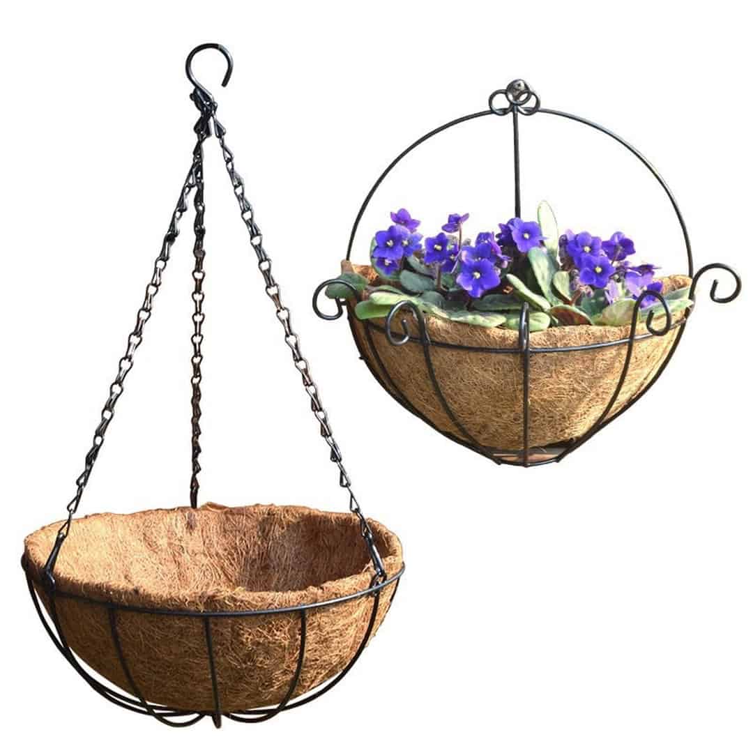 Coș Decorativ Din Papură Cu Suport Metalic 25 Cm – A07544