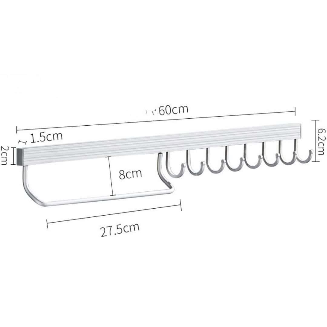 Cuier Din Aluminiu Cu Bară Suport – A12036 Cuier Din Aluminiu Cu Bară Suport – A12036