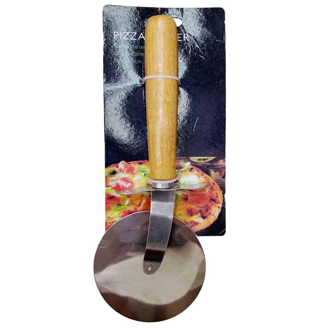 Cutit Pizza Cu Rola Si Maner Lemn A03016 Cutit Pizza Cu Rola Si Maner Lemn A03016