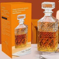 Decantor Whisky 1000 Ml Din Sticla Model Diamond A15989 Decantor Whisky 1000 Ml Din Sticla Model Diamond A15989