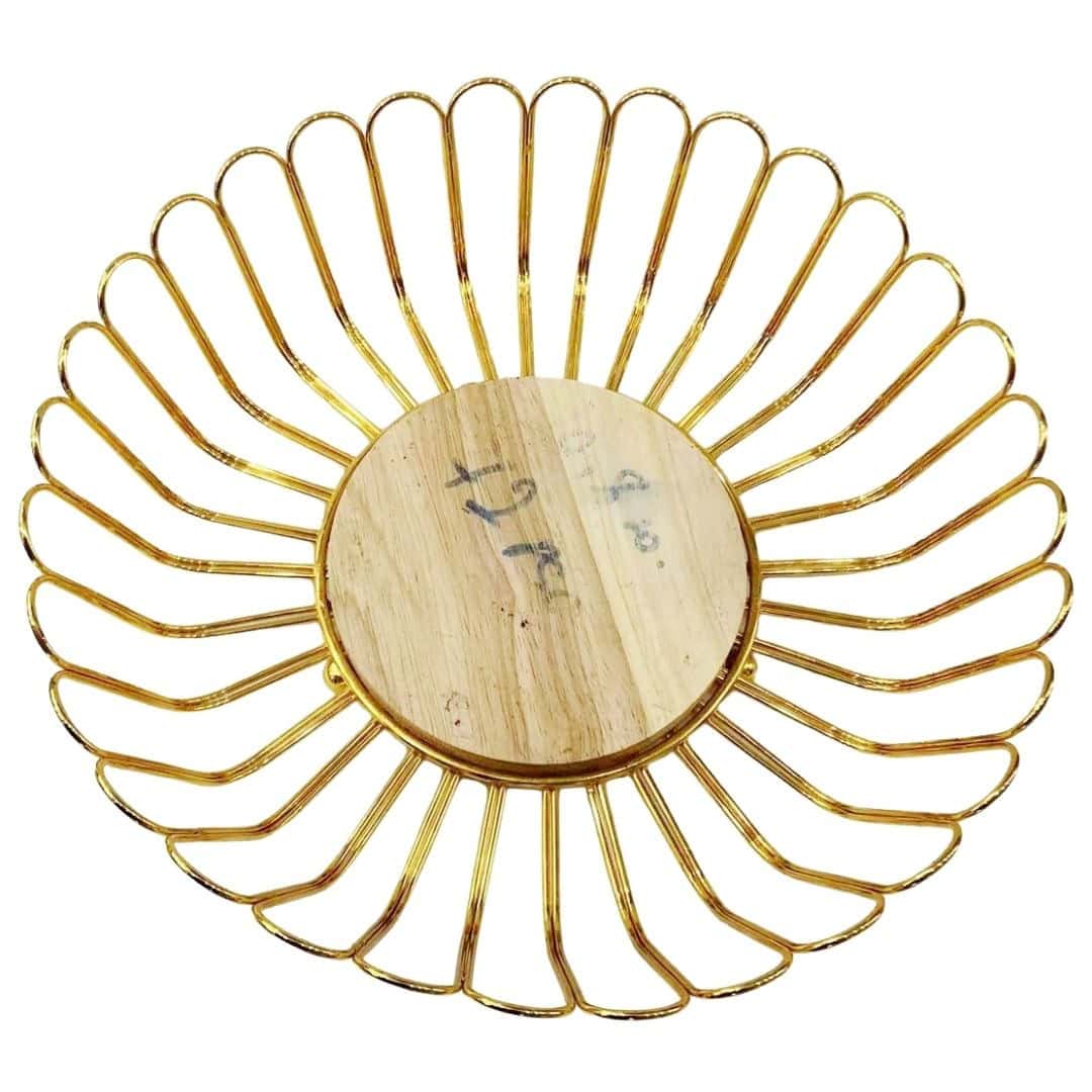 Fructieră Decorativă 28 Cm Cu Lemn – A14976