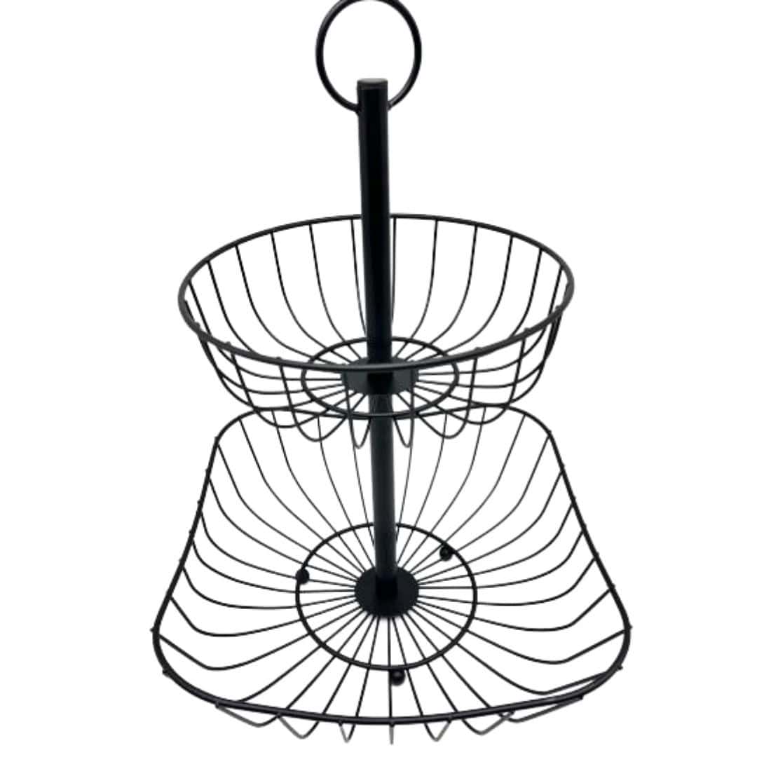 Fructieră Decorativă Etajată, 28×51.5×42 Cm, Metalică – A15757