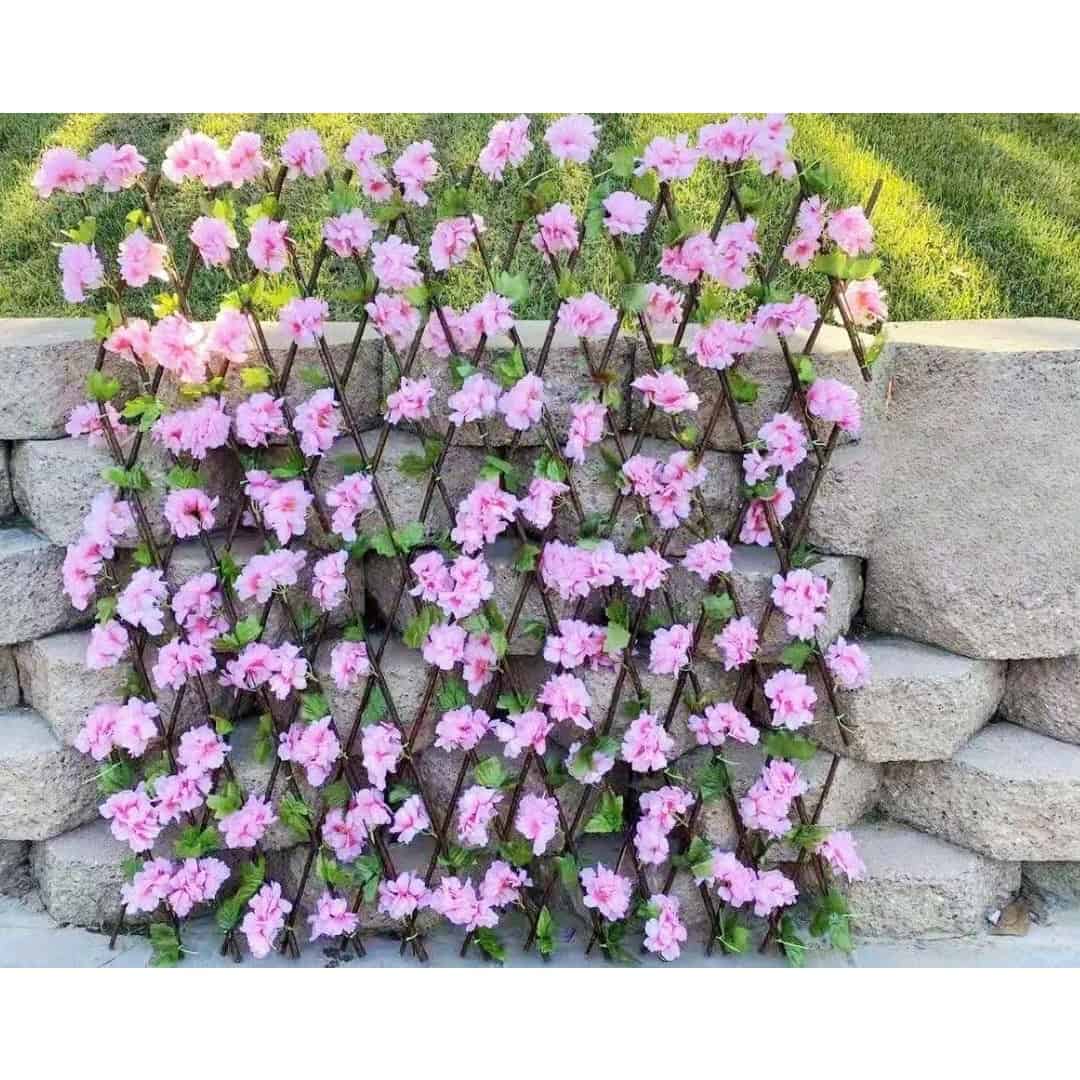Gard Decorativ Cu Flori Artificiale 1.2 M A12988 (2) Gard Decorativ Cu Flori Artificiale 1.2 M A12988 (2)