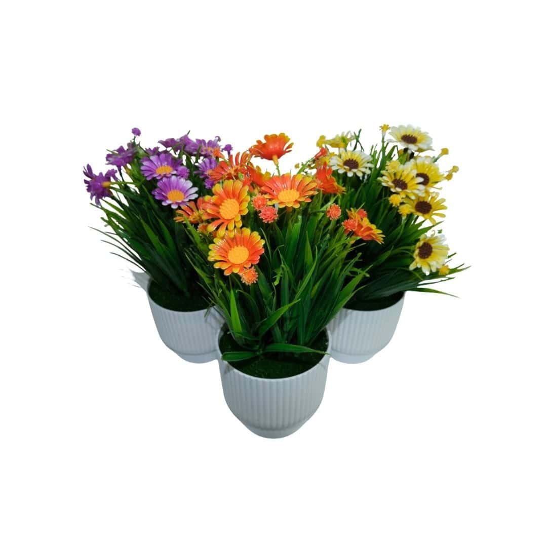 Gerberă Artificială În Ghiveci – A80695 Gerberă Artificială În Ghiveci – A80695