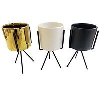 Ghiveci Decorativ Ceramica Cu Suport Metalic A11597 Ghiveci Decorativ Ceramica Cu Suport Metalic A11597