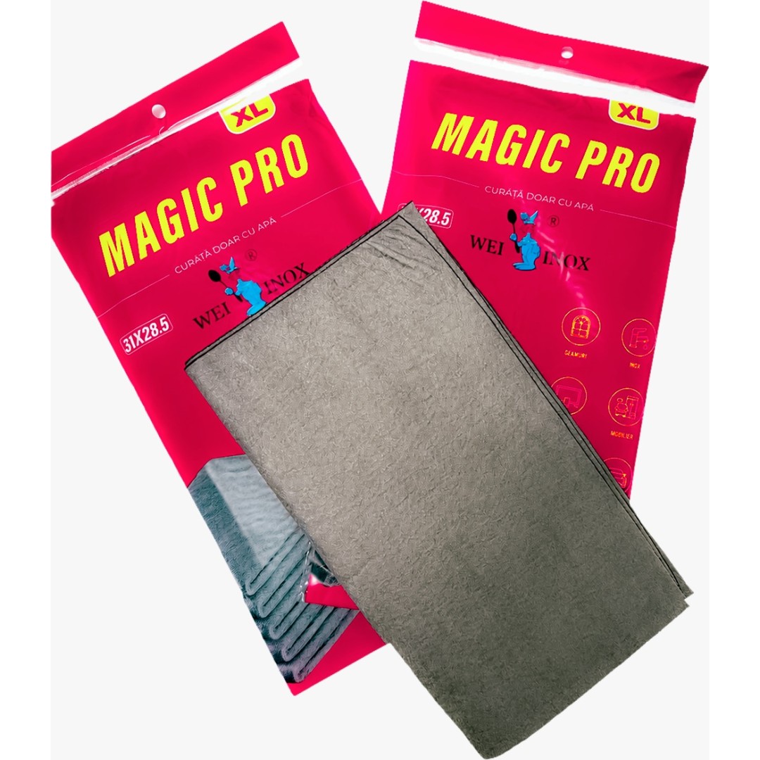 LAVETA MAGIC PRO 1 Lavetă Magic Pro XL din Microfibră – Curățare doar cu apă – Set 3 bucăți