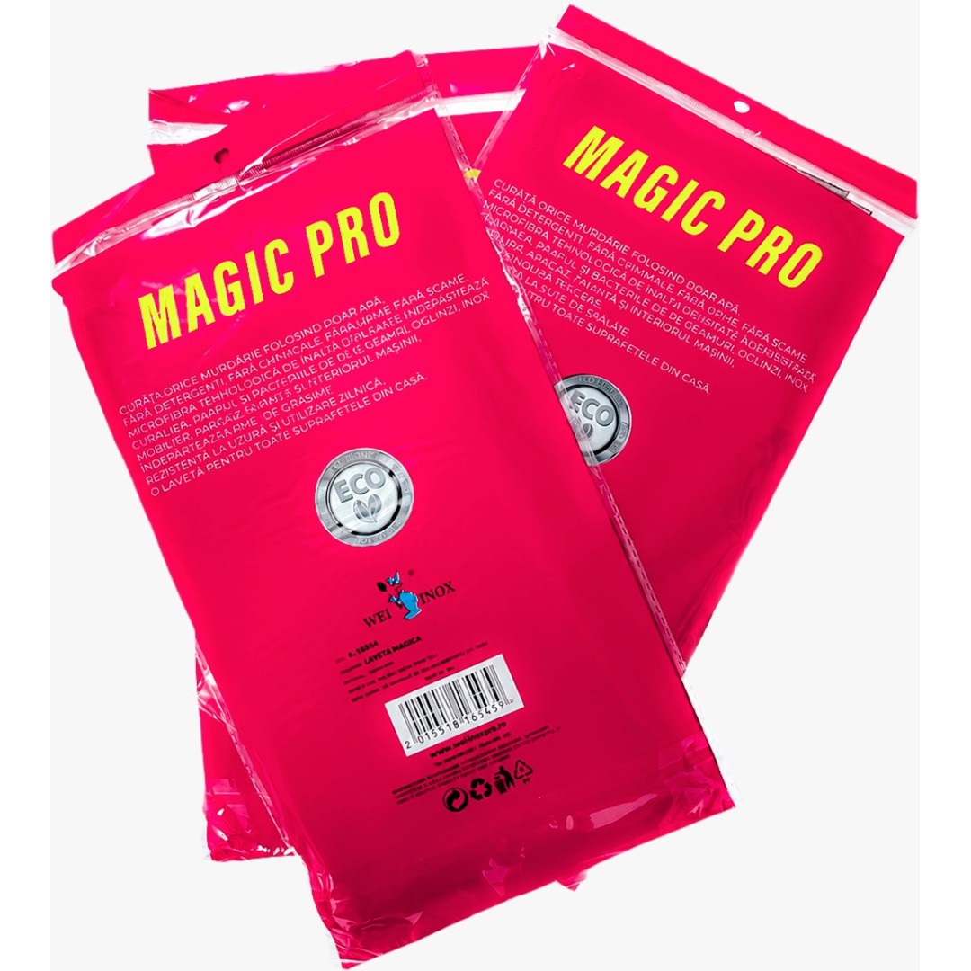 LAVETA MAGIC PRO 2 Lavetă Magic Pro XL din Microfibră – Curățare doar cu apă – Set 3 bucăți