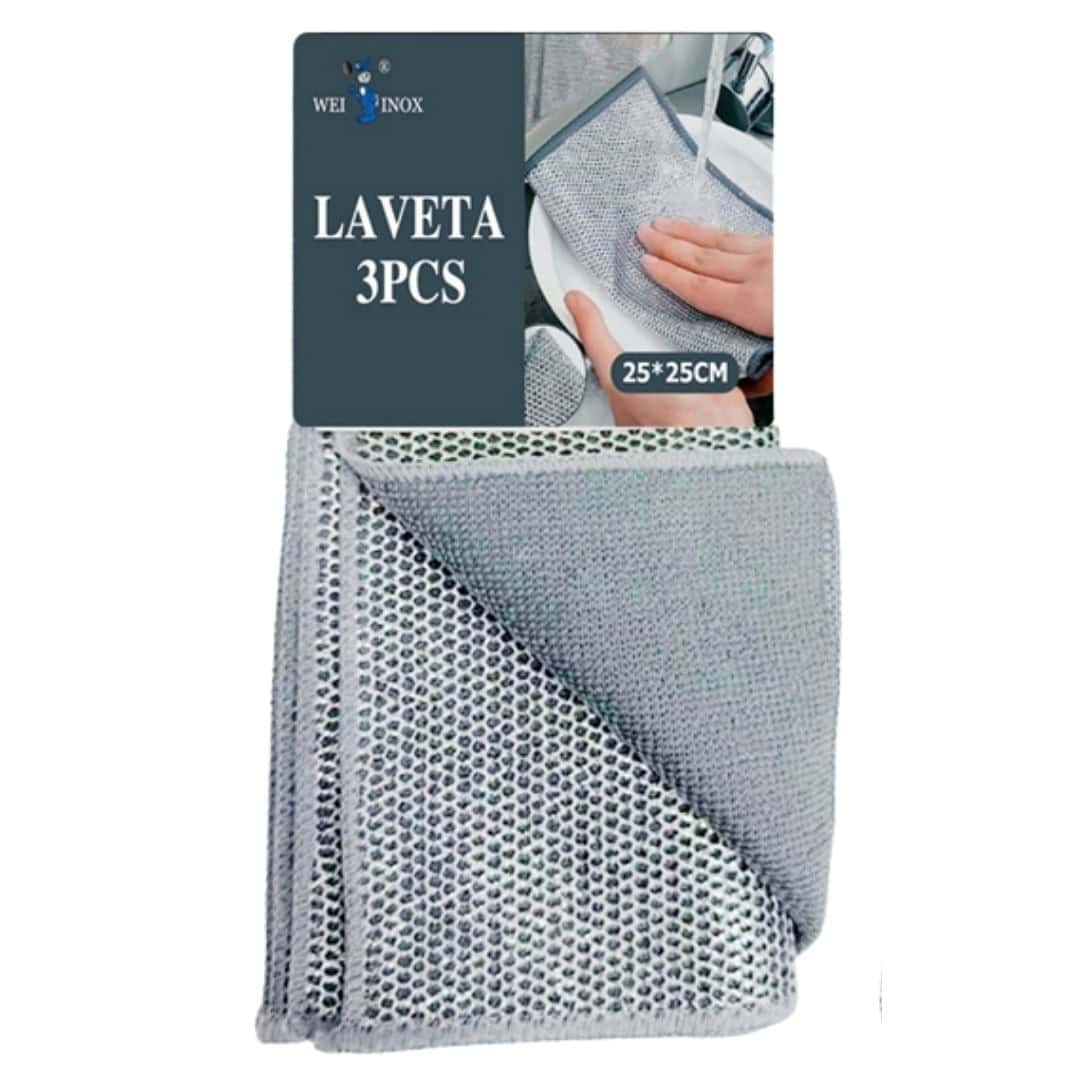 Lavete Bucătărie Microfibră 3 Bucăți 25×25 Cm – A16104 Lavete Bucătărie Microfibră 3 Bucăți 25×25 Cm – A16104