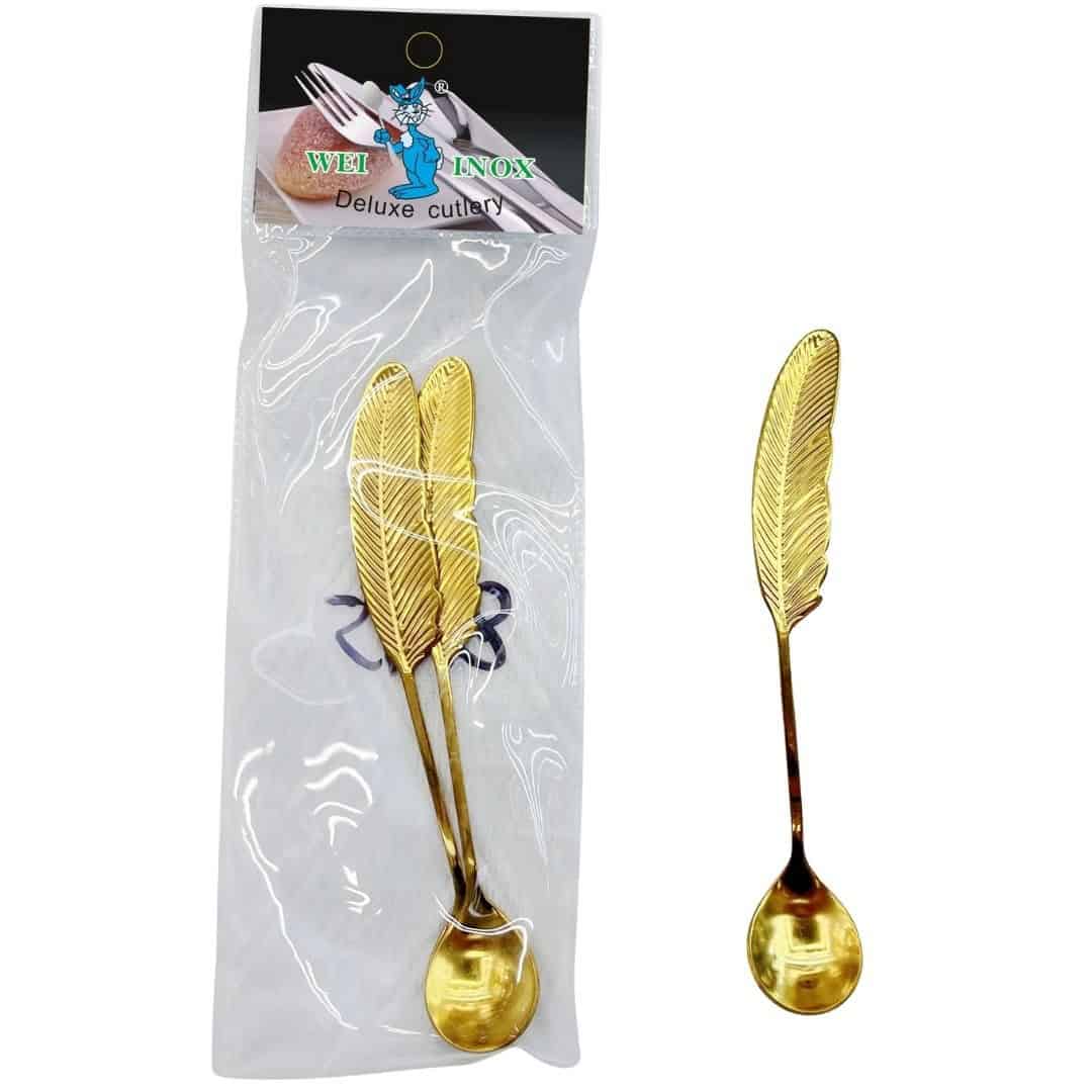 Linguriță Inox Decorativă Aurie 3 Bucăți – A15542 Linguriță Inox Decorativă Aurie 3 Bucăți – A15542