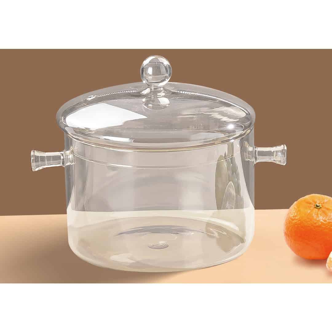 Oală Din Sticlă Termorezistentă Cu Capac 2 L – A16158 Oală Din Sticlă Termorezistentă Cu Capac 2 L – A16158