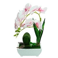 Orhidee Artificială în Ghiveci – A10648 (5) Orhidee Artificială în Ghiveci – A10648 - Roz