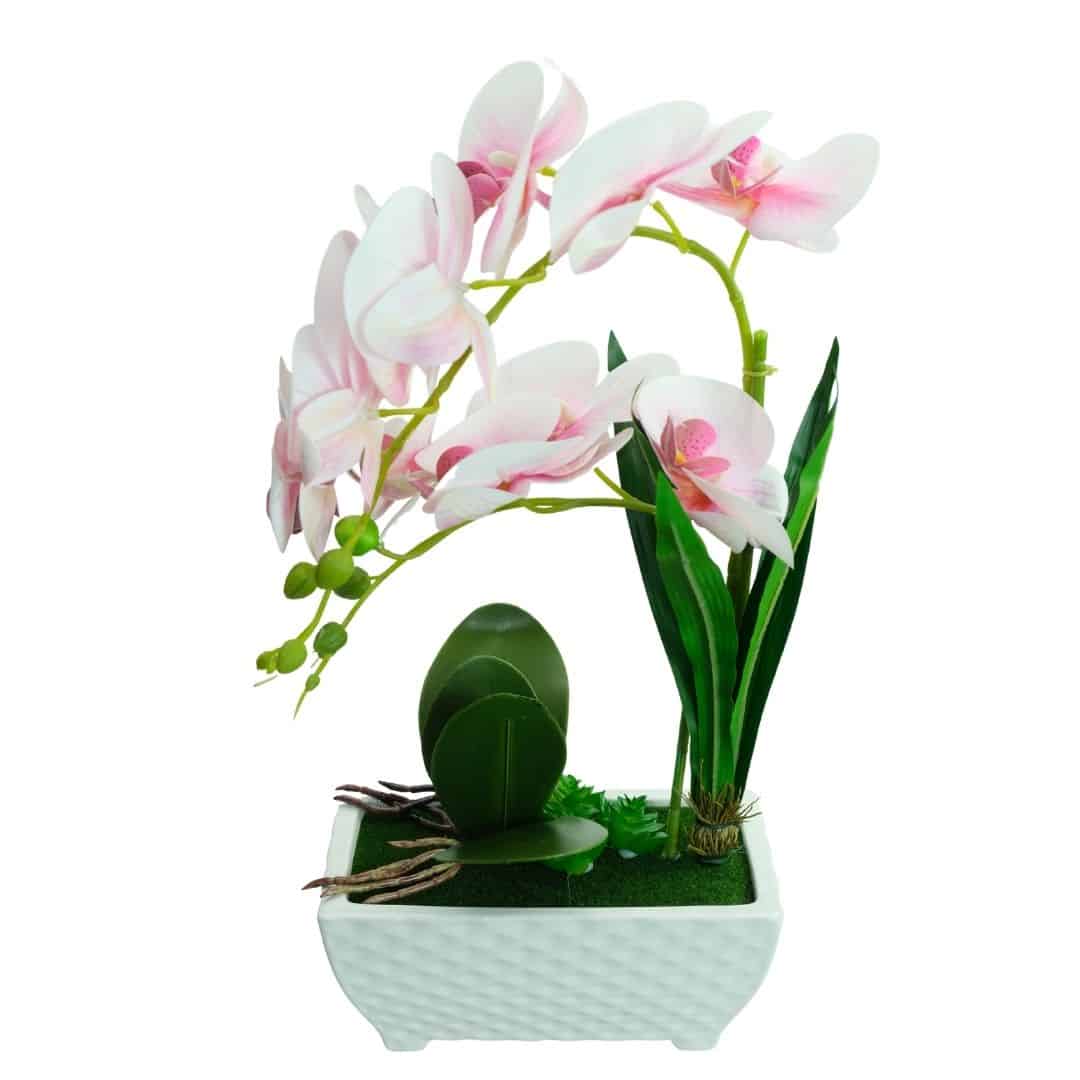Orhidee Artificială în Ghiveci – A10648 (5) Orhidee Artificială în Ghiveci – A10648 - Roz