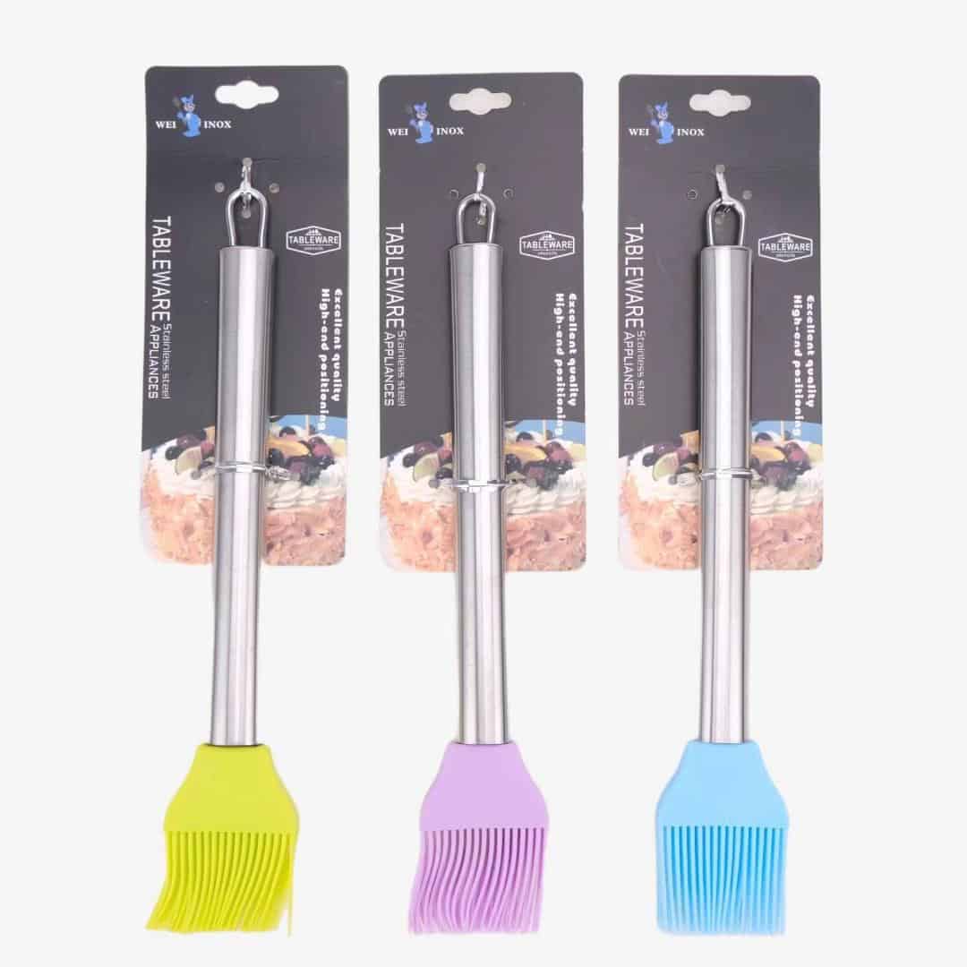 Pensulă Bucătărie Din Silicon Cu Mâner Metalic – A10869 Pensulă Bucătărie Din Silicon Cu Mâner Metalic – A10869