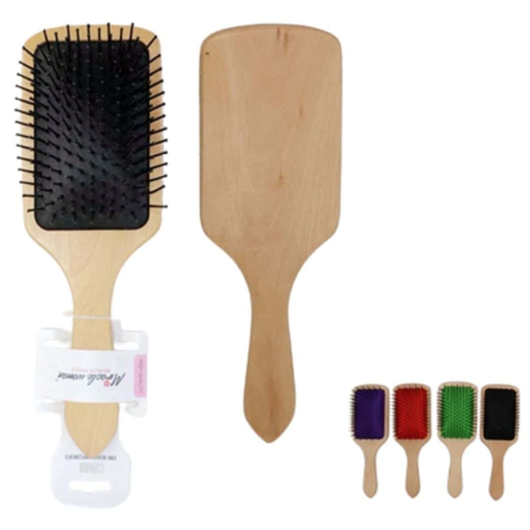 Perie Par Din Lemn Cu Peri PVC – A15222 Perie Par Din Lemn Cu Peri PVC – A15222