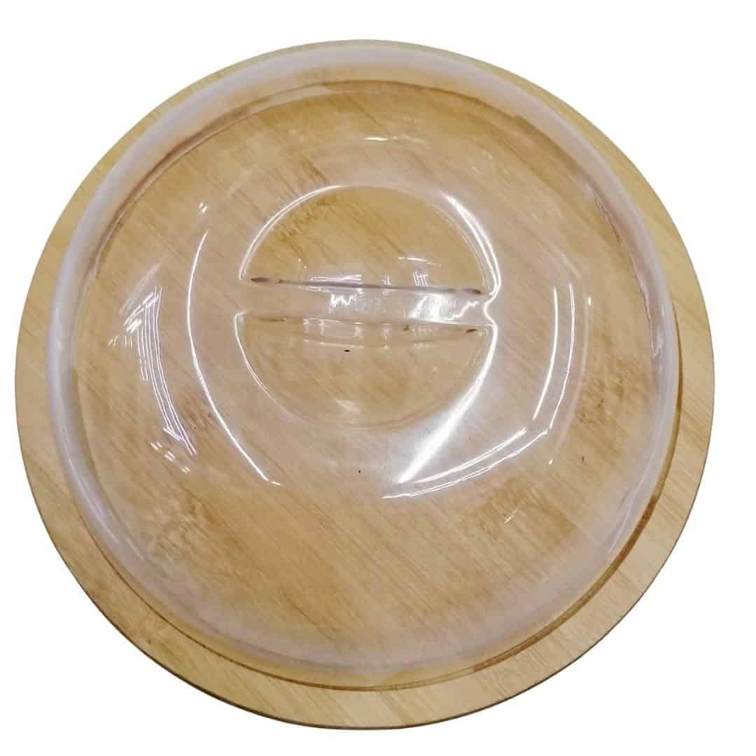 Platou Din Bambus Pentru Tort Cu Capac 19 Cm – A14417 Platou Din Bambus Pentru Tort Cu Capac 19 Cm – A14417
