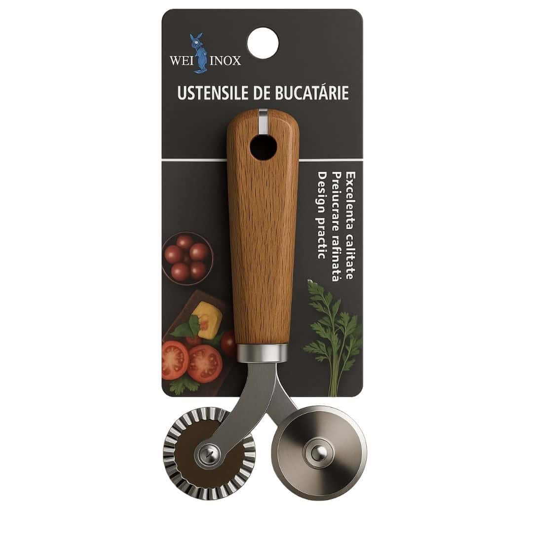 Rolă Dublă Pentru Tăiat Pizza – A15709 Rolă Dublă Pentru Tăiat Pizza – A15709