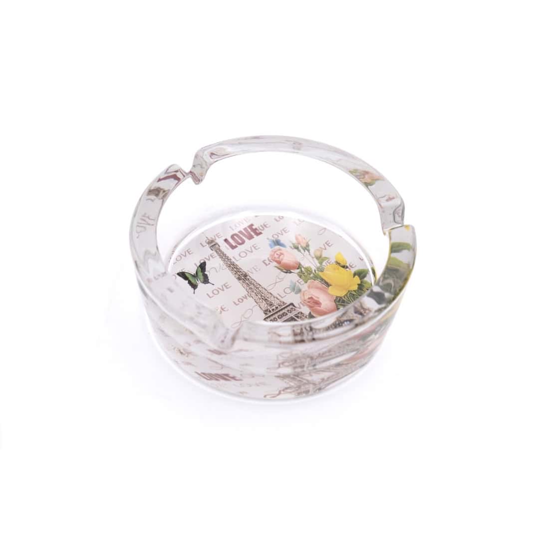 Scrumieră Decorativă Rotundă Din Sticlă – A11239 Scrumieră Decorativă Rotundă Din Sticlă – A11239