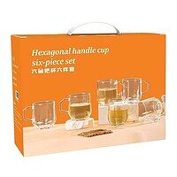 Set 6 Cani Sticla Cu Maner 280 Ml A15994 Set 6 Cani Sticla Cu Maner 280 Ml A15994