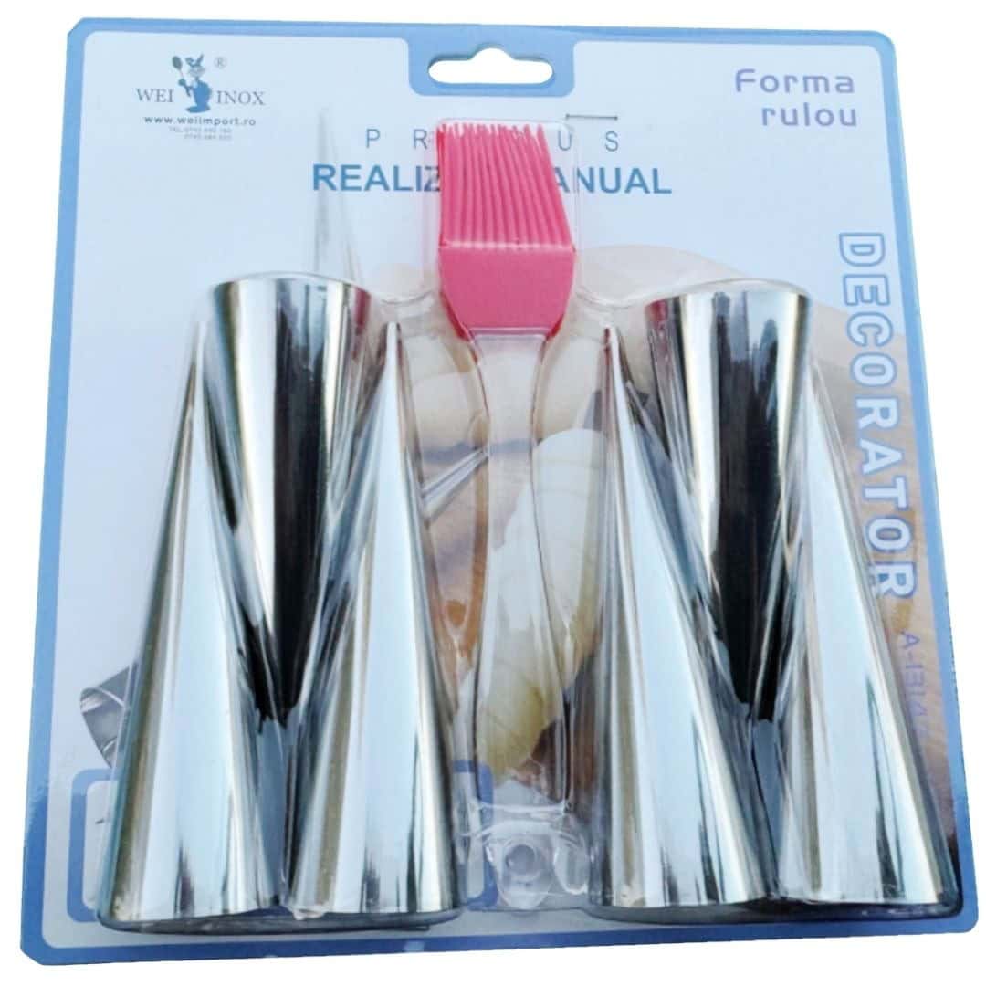 Set Forme Rulou Metalice Cu Pensulă Silicon 6 Bucăți – A13147 Set Forme Rulou Metalice Cu Pensulă Silicon 6 Bucăți – A13147