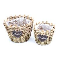 Set Ghivece Decorative Din Lemn, 2 Buc – A11604 Set Ghivece Decorative Din Lemn, 2 Buc – A11604