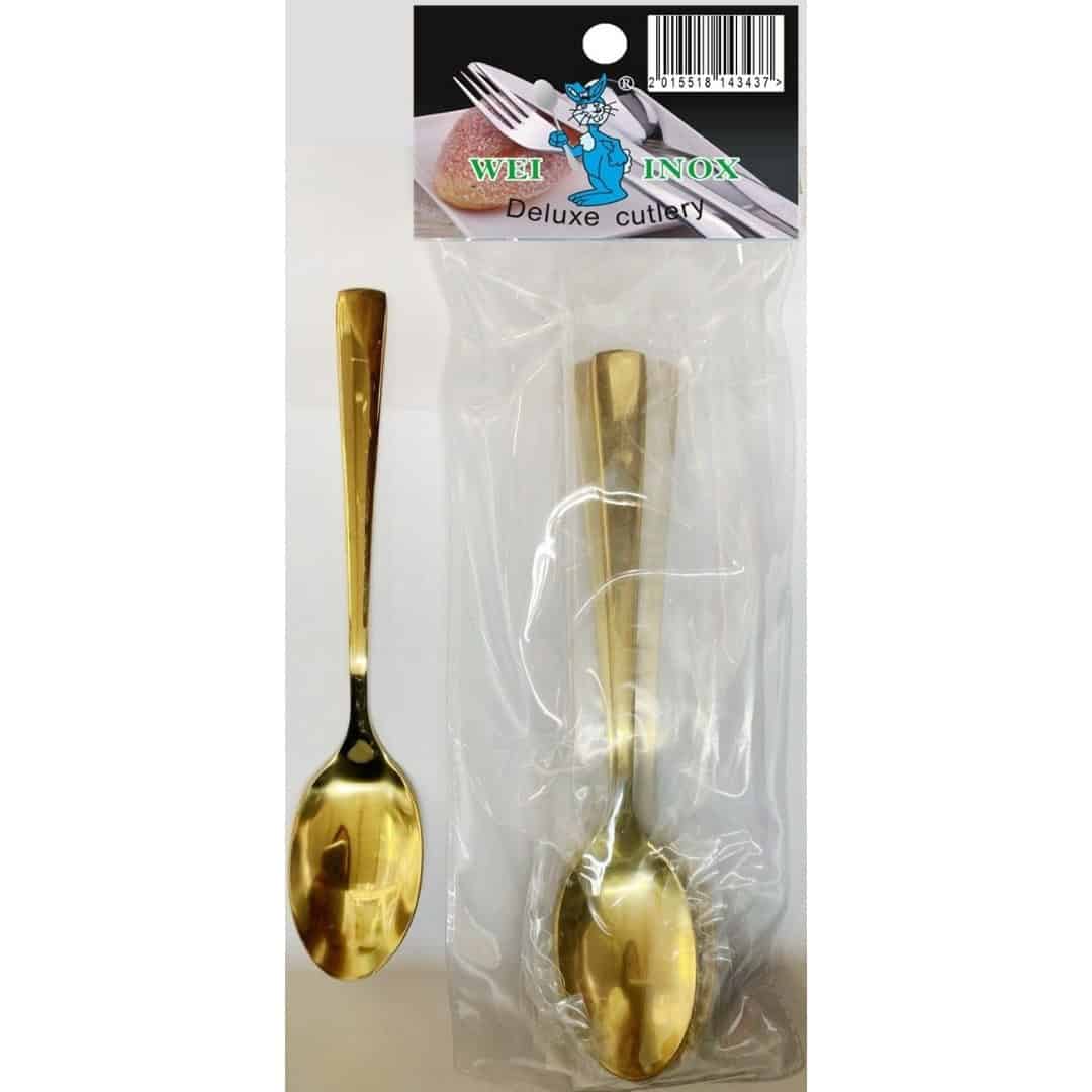 Set Linguriță Inox Decorativă Aurie 6 Bucăți – A14343 Set Linguriță Inox Decorativă Aurie 6 Bucăți – A14343