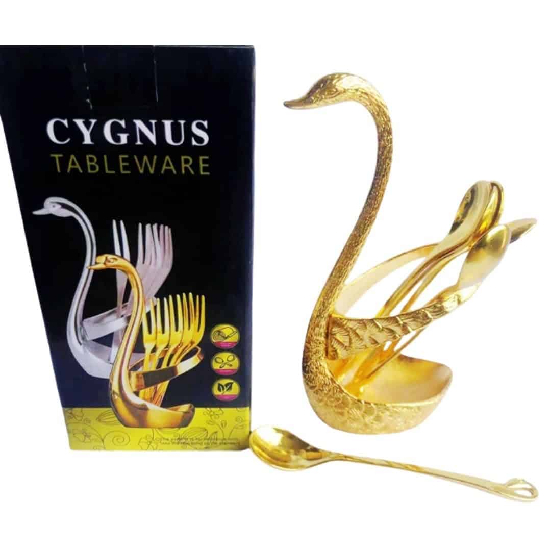 Set Lingurițe Decorative Inox Cu Suport Lebădă – 6 Buc – A13834 Set Lingurițe Decorative Inox Cu Suport Lebădă – 6 Buc – A13834