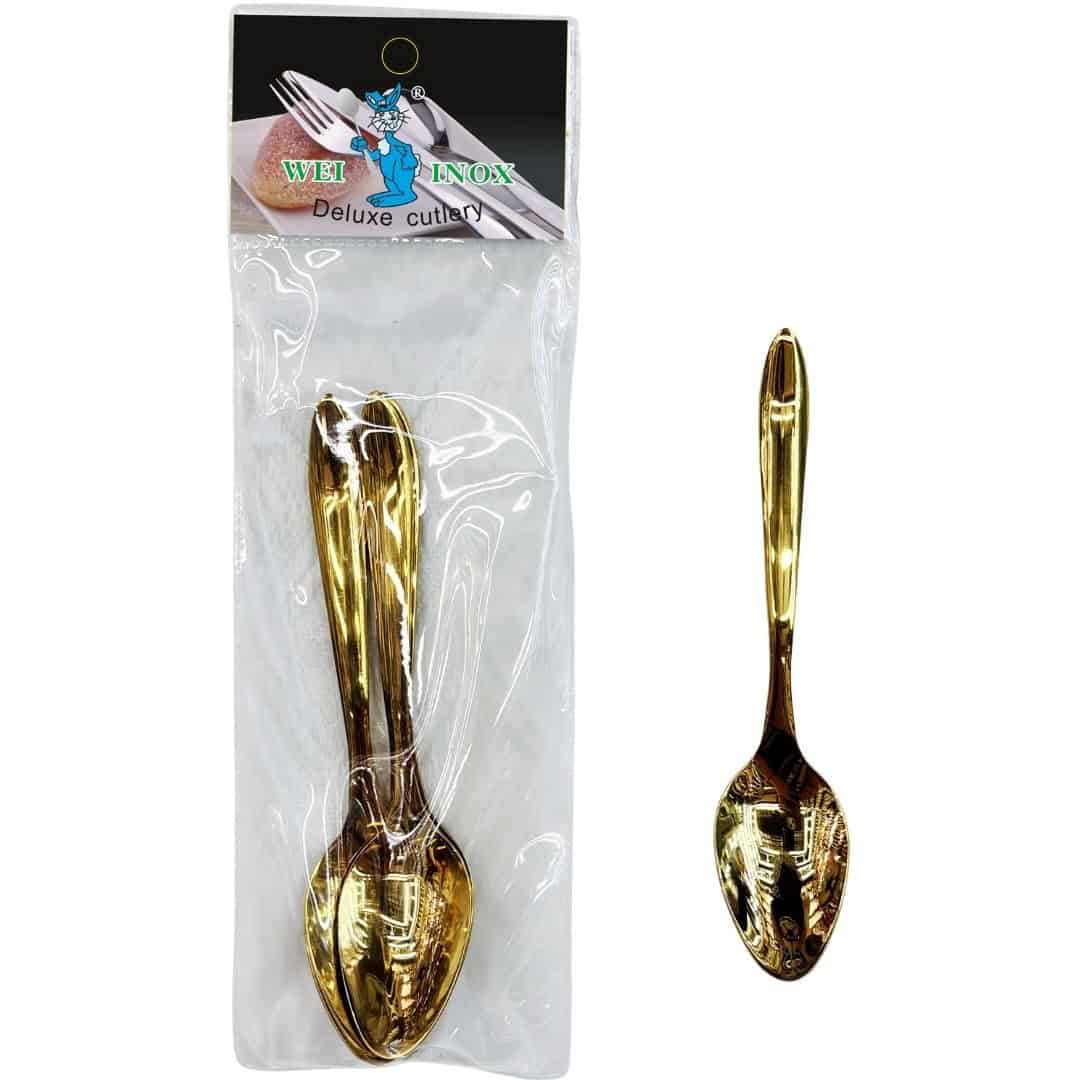 Set Lingurițe Inox Cu Finisaj Auriu 6 Bucăți – A15533 Set Lingurițe Inox Cu Finisaj Auriu 6 Bucăți – A15533