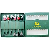 Set Lingurițe Și Furculițe Desert Cu Mânere Decorative 6 Bucăți – A14349 Set Lingurițe Și Furculițe Desert Cu Mânere Decorative 6 Bucăți – A14349