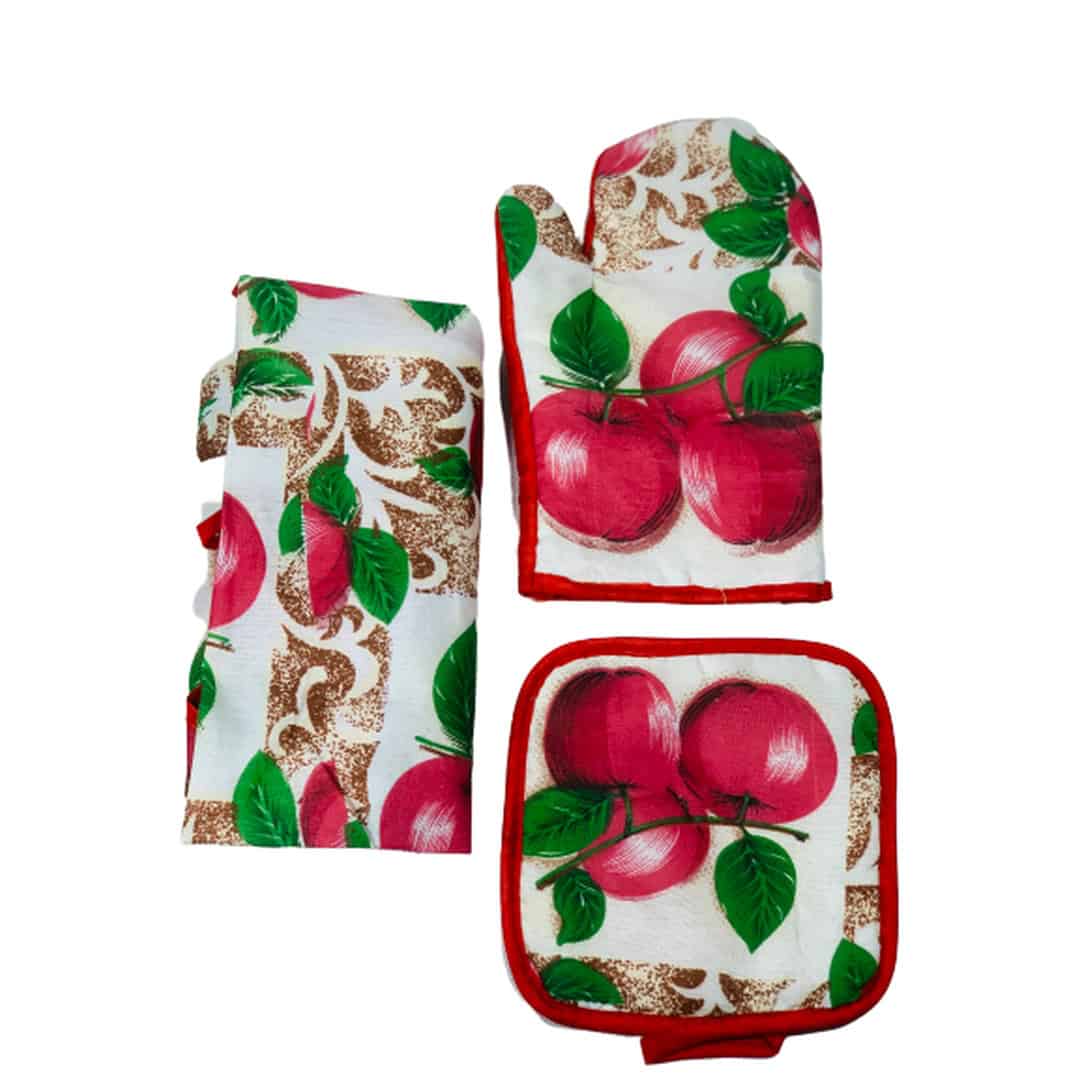 Set Mănuși Bucătărie Termoizolante Și Suport Oală Textil 3 Bucăți – A02621 Set Mănuși Bucătărie Termoizolante Și Suport Oală Textil 3 Bucăți – A02621