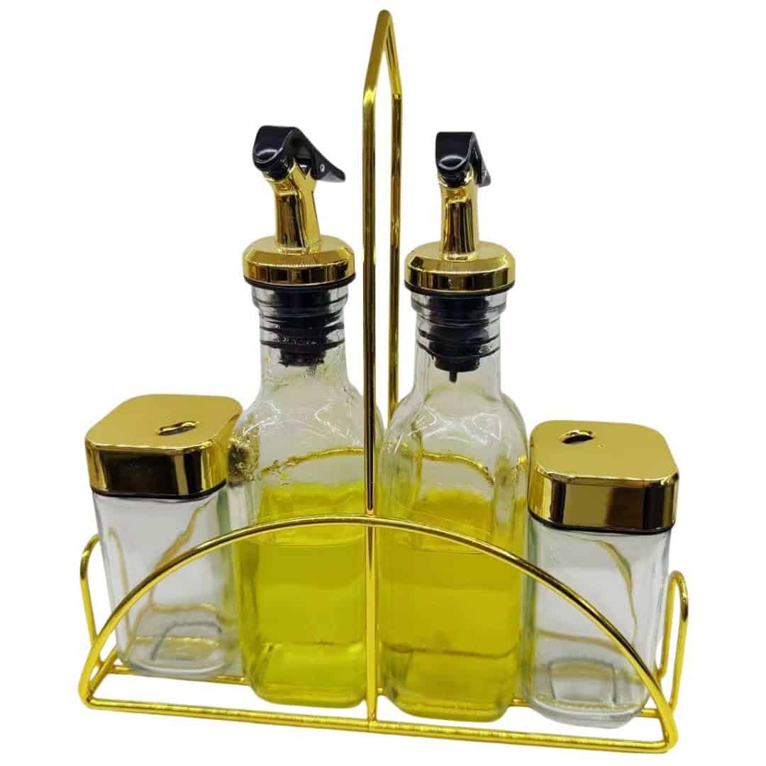Set Olivieră 4 Piese Cu Suport Metalic – A16162