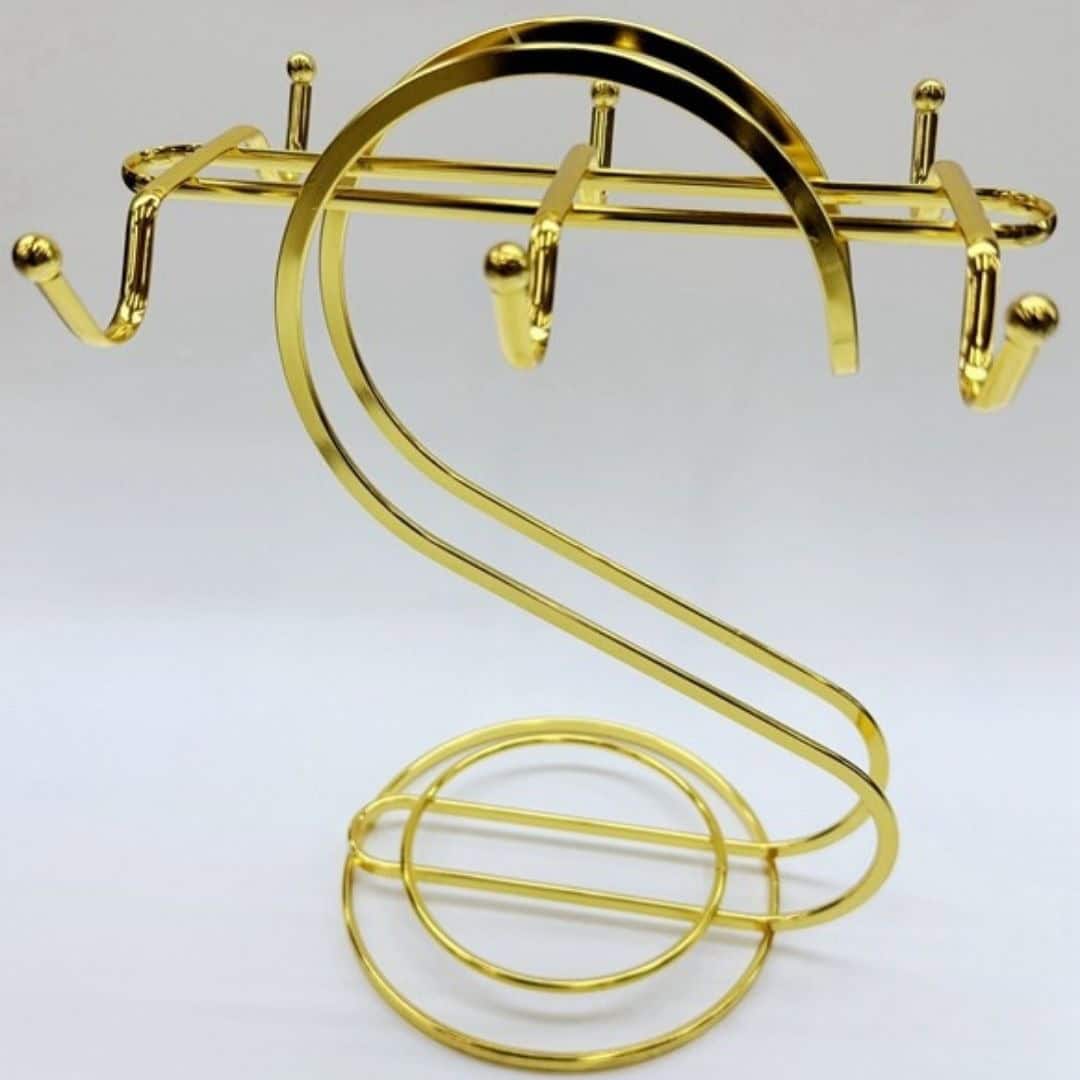 Suport Cani Metalic Auriu Cu 6 Carlige A16217 Suport Cani Metalic Auriu Cu 6 Carlige A16217