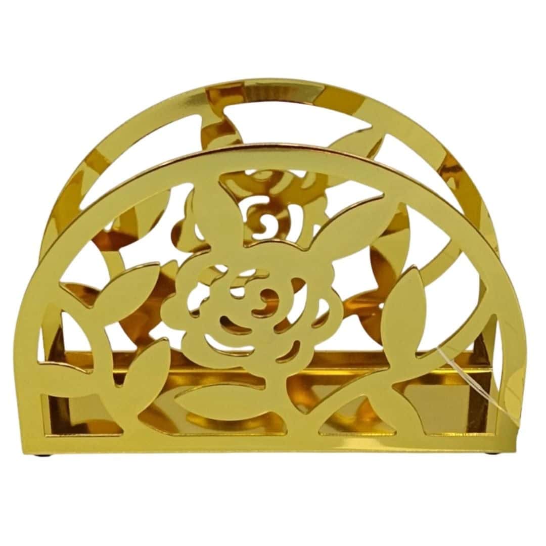 Suport Servetele Metalic Auriu Model Floral – A16203 Suport Servetele Metalic Auriu Model Floral – A16203