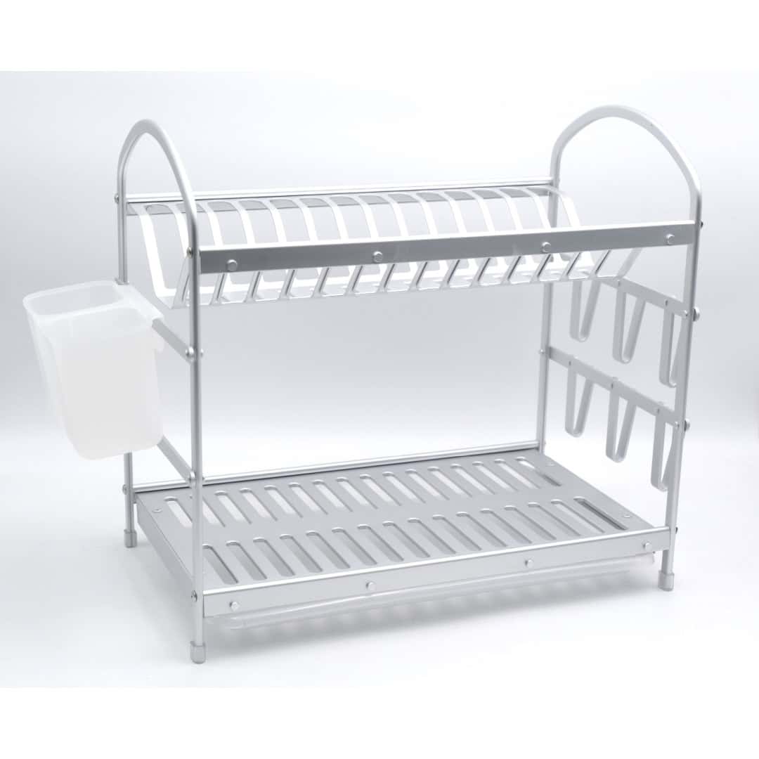 Suport Vase Etajat Metalic Cu Tavă Din PVC – A11433 Suport Vase Etajat Metalic Cu Tavă Din PVC – A11433