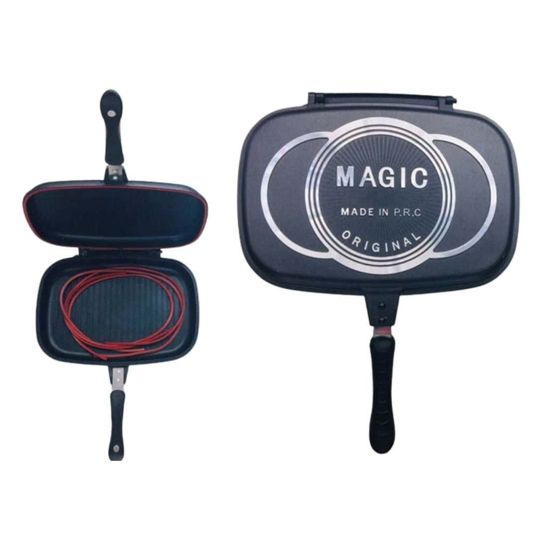 Tigaie Grill Dublă Tip Sandwich, Metalică – A10851