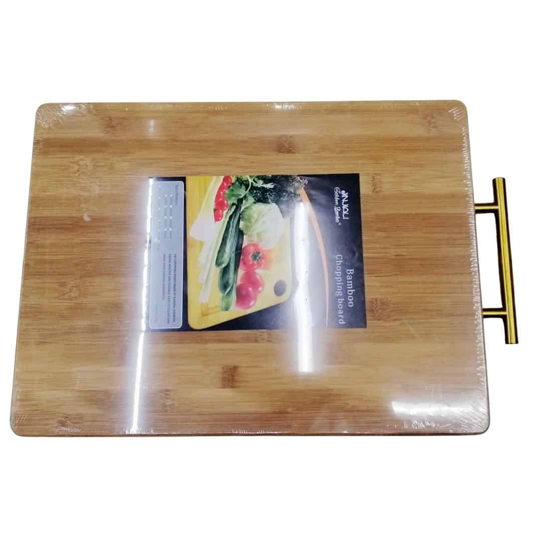 Tocător Bucătărie Din Bambus Cu Mâner Metalic 40×30×2.5 Cm – A15287 Tocător Bucătărie Din Bambus Cu Mâner Metalic 40×30×2.5 Cm – A15287