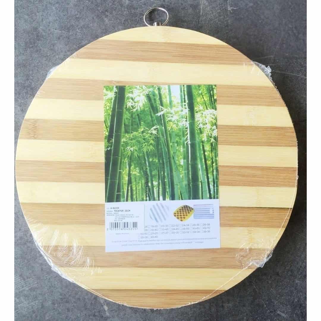 Tocător Rotund Din Bambus 32 Cm – A02780 Tocător Rotund Din Bambus 32 Cm – A02780