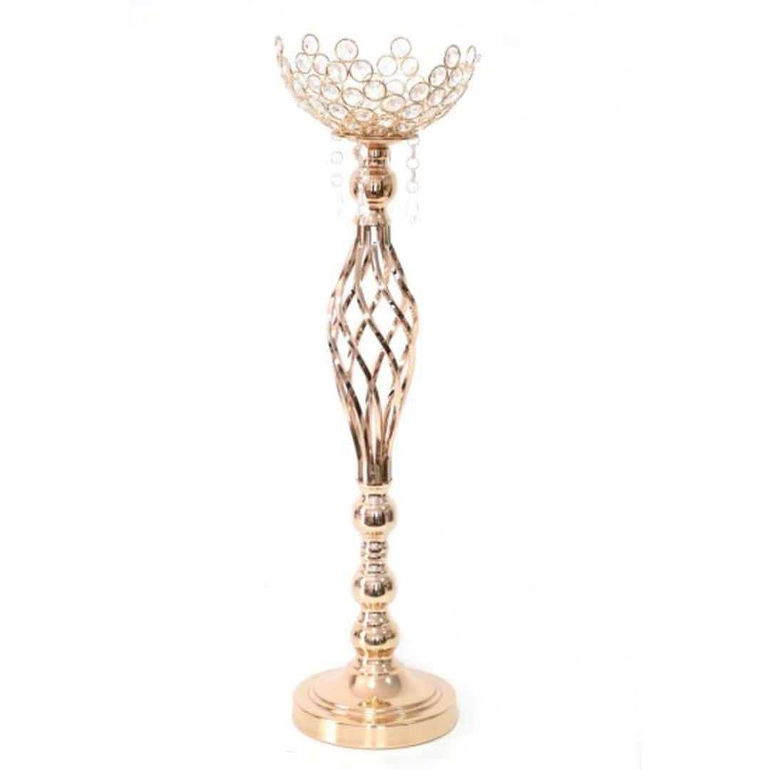 Vază Decorativă Metalică Cu Elemente Din Sticlă – A10501 Vază Decorativă Metalică Cu Elemente Din Sticlă – A10501