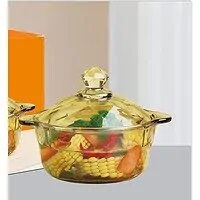 BOL CU CAPAC 900ML, STICLA A16519 2 Bol cu capac din sticlă 900 ml MagCasa – Bol termorezistent pentru bucătărie și casă